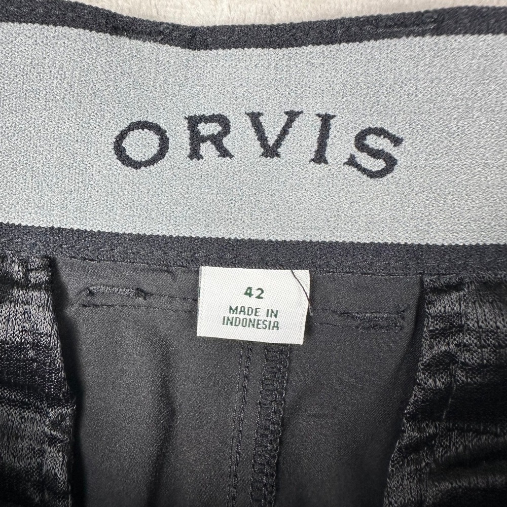 Orvis Mens Tech Cargo Shorts Black Size 42 Hiking Fishing Tech Cargo Lightweight - Picture 15 of 16